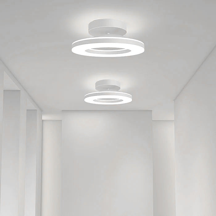Framora - Moderne Ronde IJzeren LED Plafondlamp Voor Stijlvolle Gangen