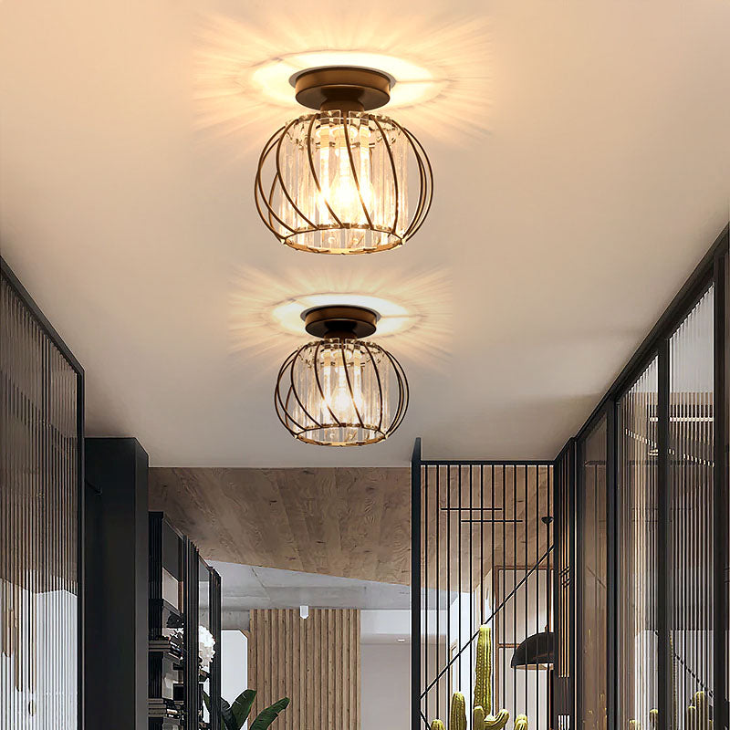 Decorra - Strakke Noordse Plafondlamp Met Helder Glas Voor Moderne Interieurs
