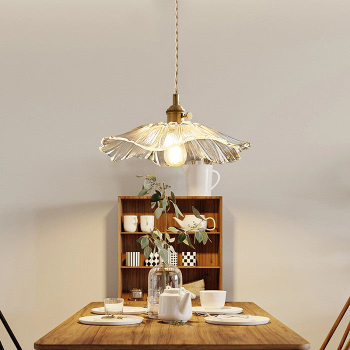 Flora – Bloemvormige Glazen Hanglamp (Plafondlamp, Artistiek Design, E27)