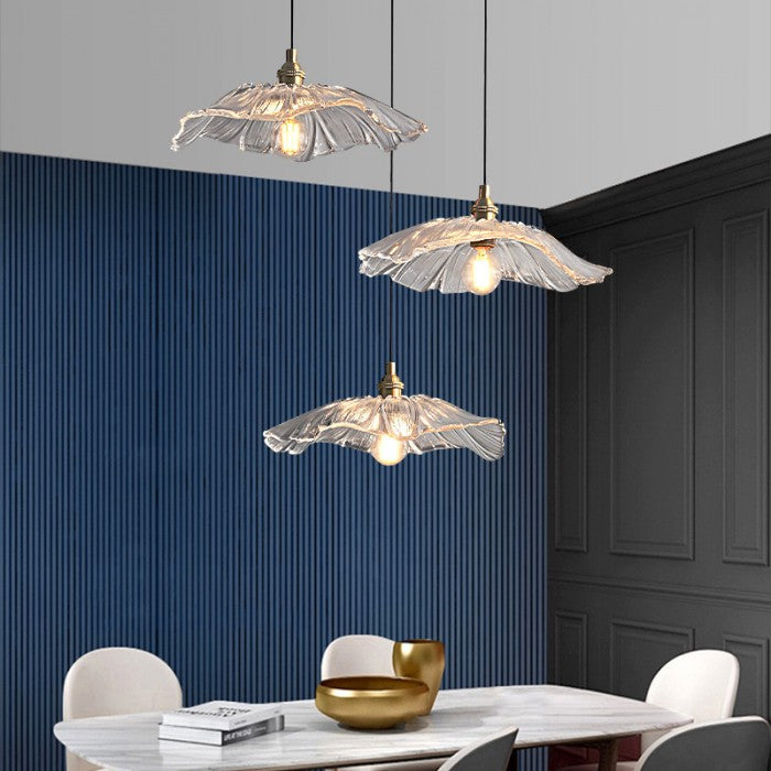 Flora – Bloemvormige Glazen Hanglamp (Plafondlamp, Artistiek Design, E27)