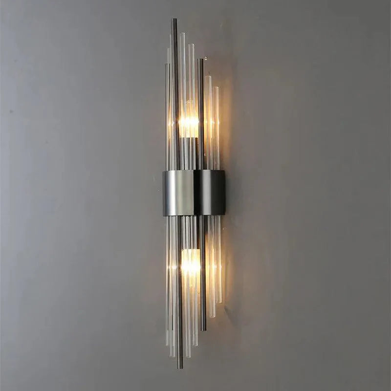 Auro – Moderne Kristallen Wandlamp (Roestvrijstaal, Goud & LED)