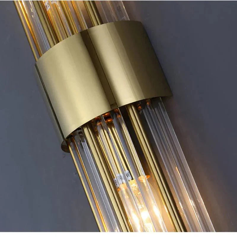 Auro – Moderne Kristallen Wandlamp (Roestvrijstaal, Goud & LED)
