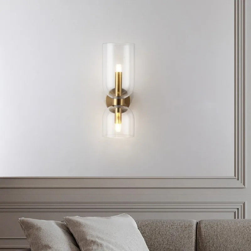 Casara - Luxe Slaapkamer Wandlamp Met Glazen Kap