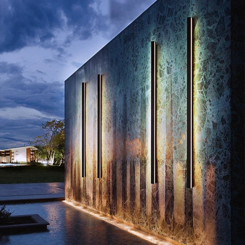 Havenvale - Verticale LED Buitenwandlamp Met Dimbare Functie En Strak Design