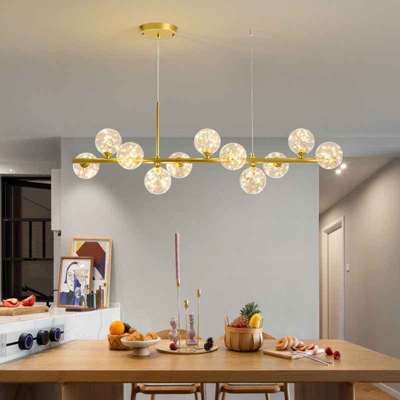 Solara – Luxe Glazen Bollen Hanglamp Voor De Eettafel