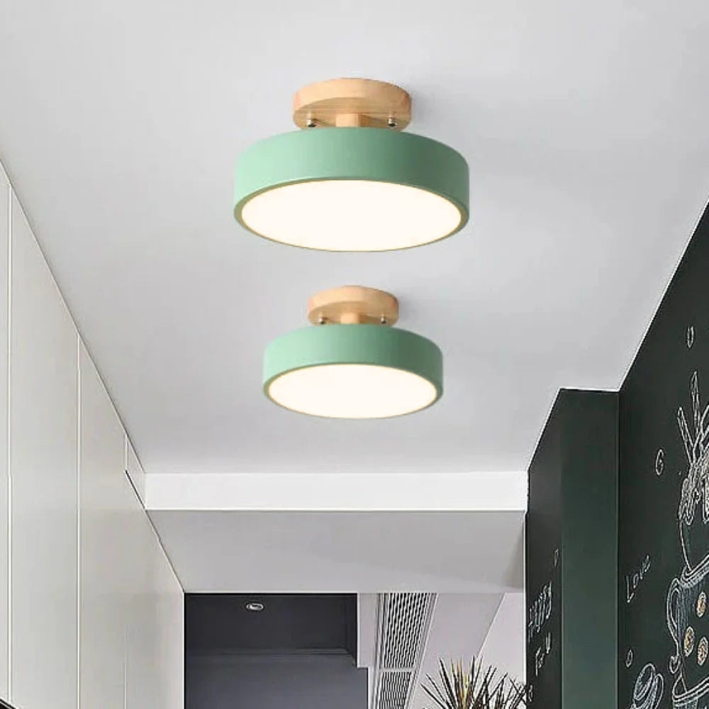 Skyvera - Nordische LED Plafondlamp met Matte Kap en Halfinbouwdesign