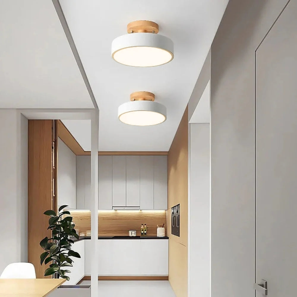 Skyvera - Nordische LED Plafondlamp met Matte Kap en Halfinbouwdesign