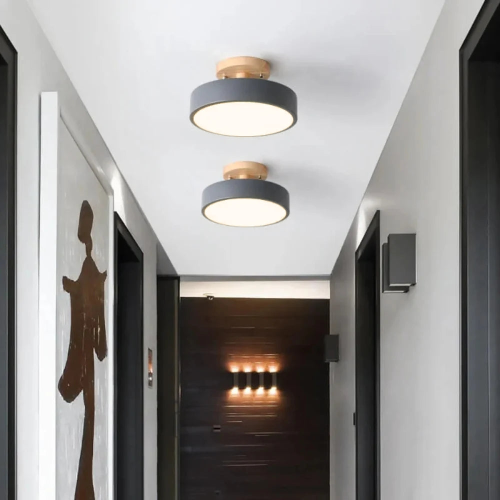 Skyvera - Nordische LED Plafondlamp met Matte Kap en Halfinbouwdesign