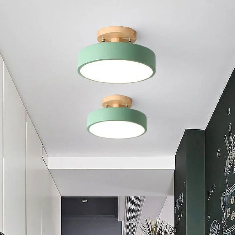 Skyvera - Nordische LED Plafondlamp met Matte Kap en Halfinbouwdesign