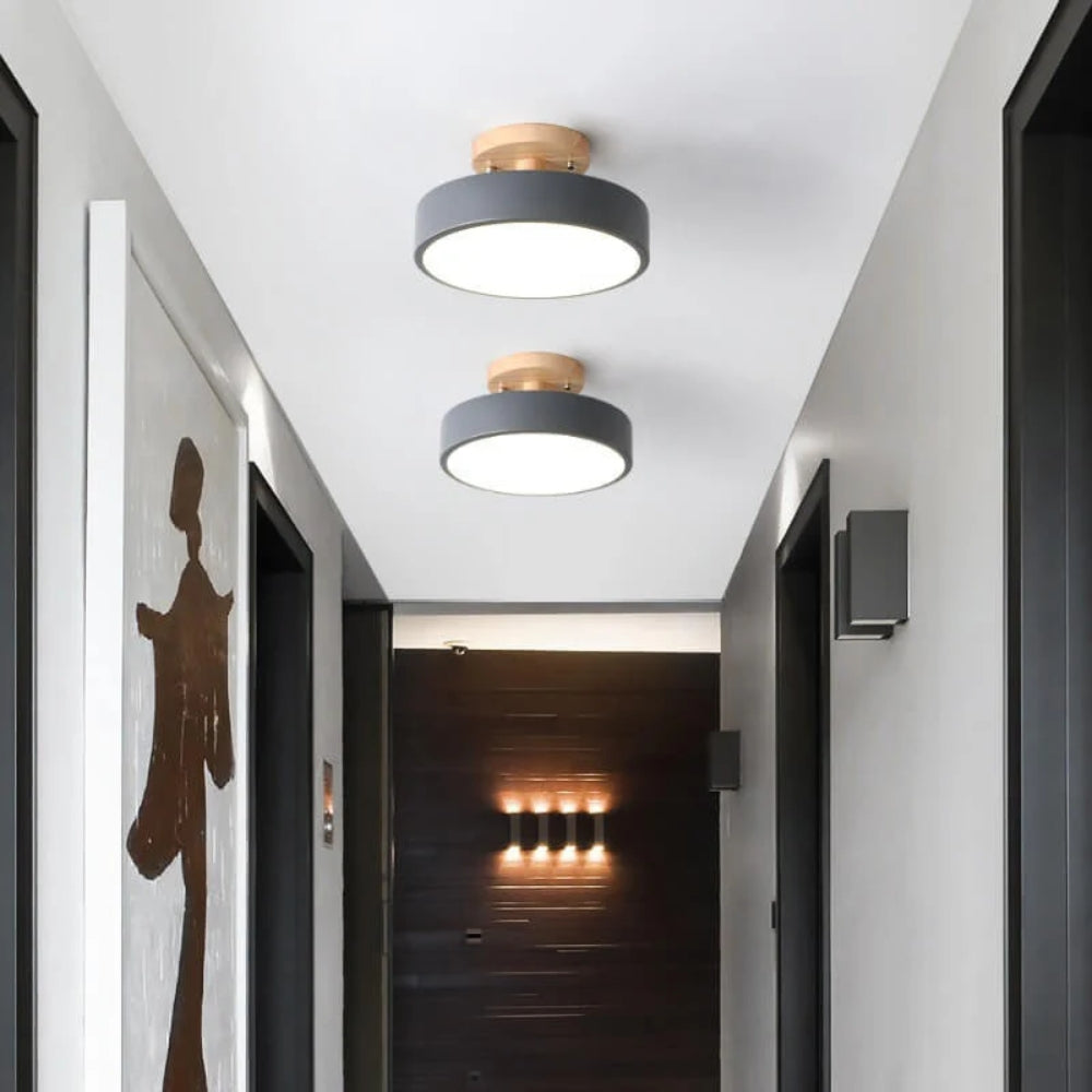 Skyvera - Nordische LED Plafondlamp met Matte Kap en Halfinbouwdesign