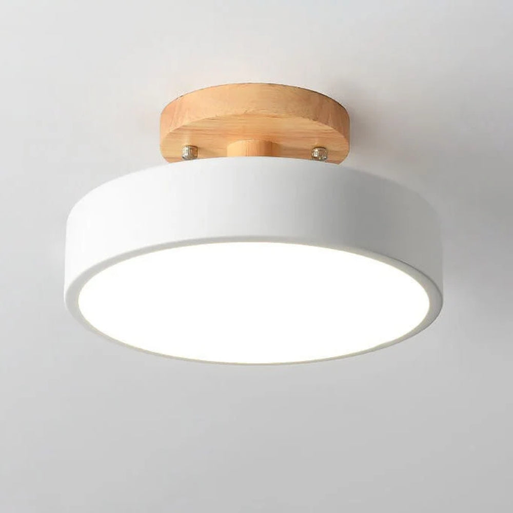 Skyvera - Nordische LED Plafondlamp met Matte Kap en Halfinbouwdesign