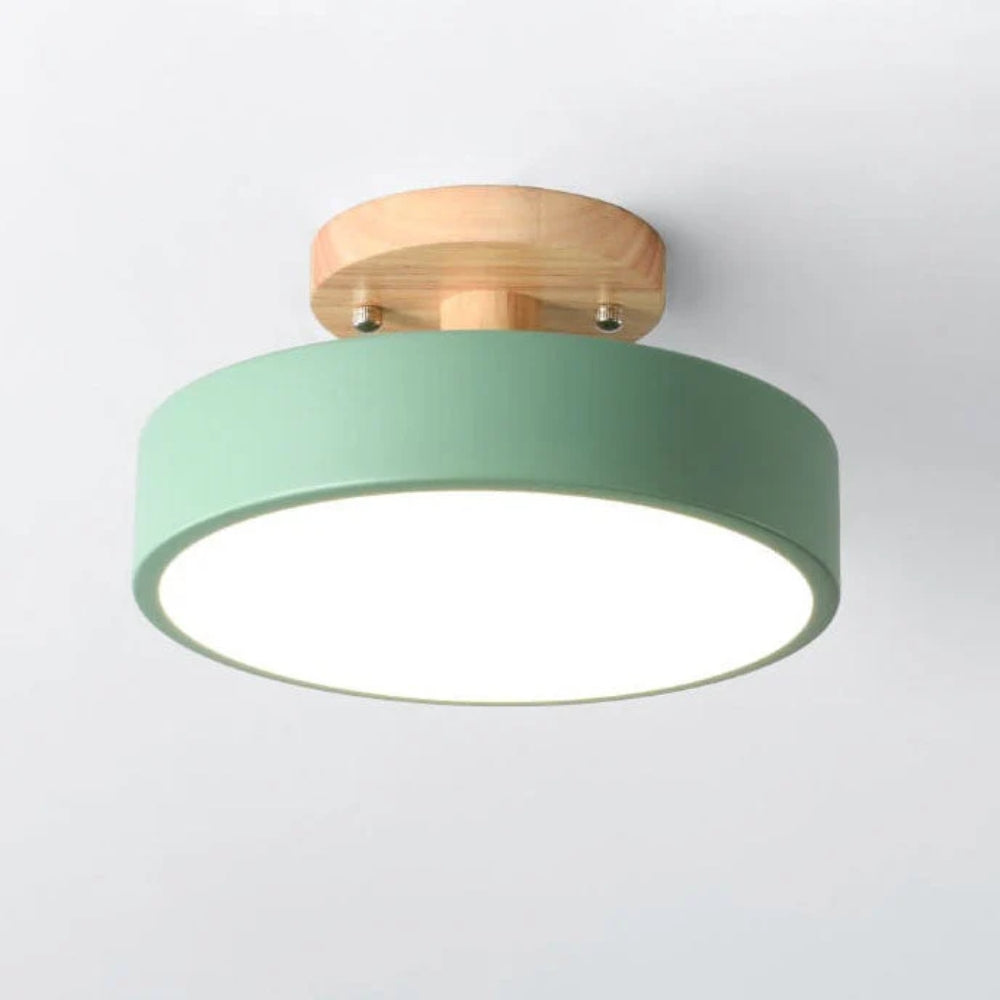 Skyvera - Nordische LED Plafondlamp met Matte Kap en Halfinbouwdesign