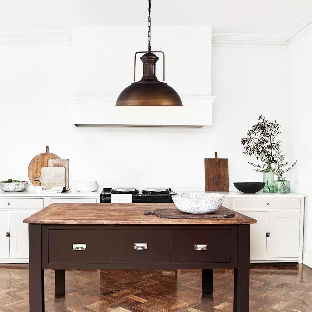 Bronxor – Industriële Enkelvoudige Dome Hanglamp