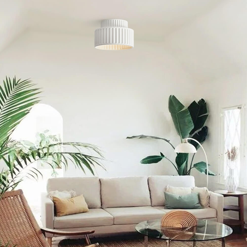 Ceryn – Vintage Crème Drum Plafondlamp