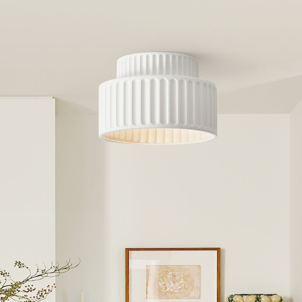 Ceryn – Vintage Crème Drum Plafondlamp