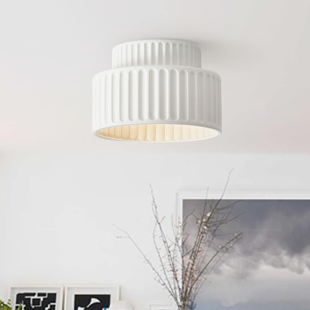 Ceryn – Vintage Crème Drum Plafondlamp