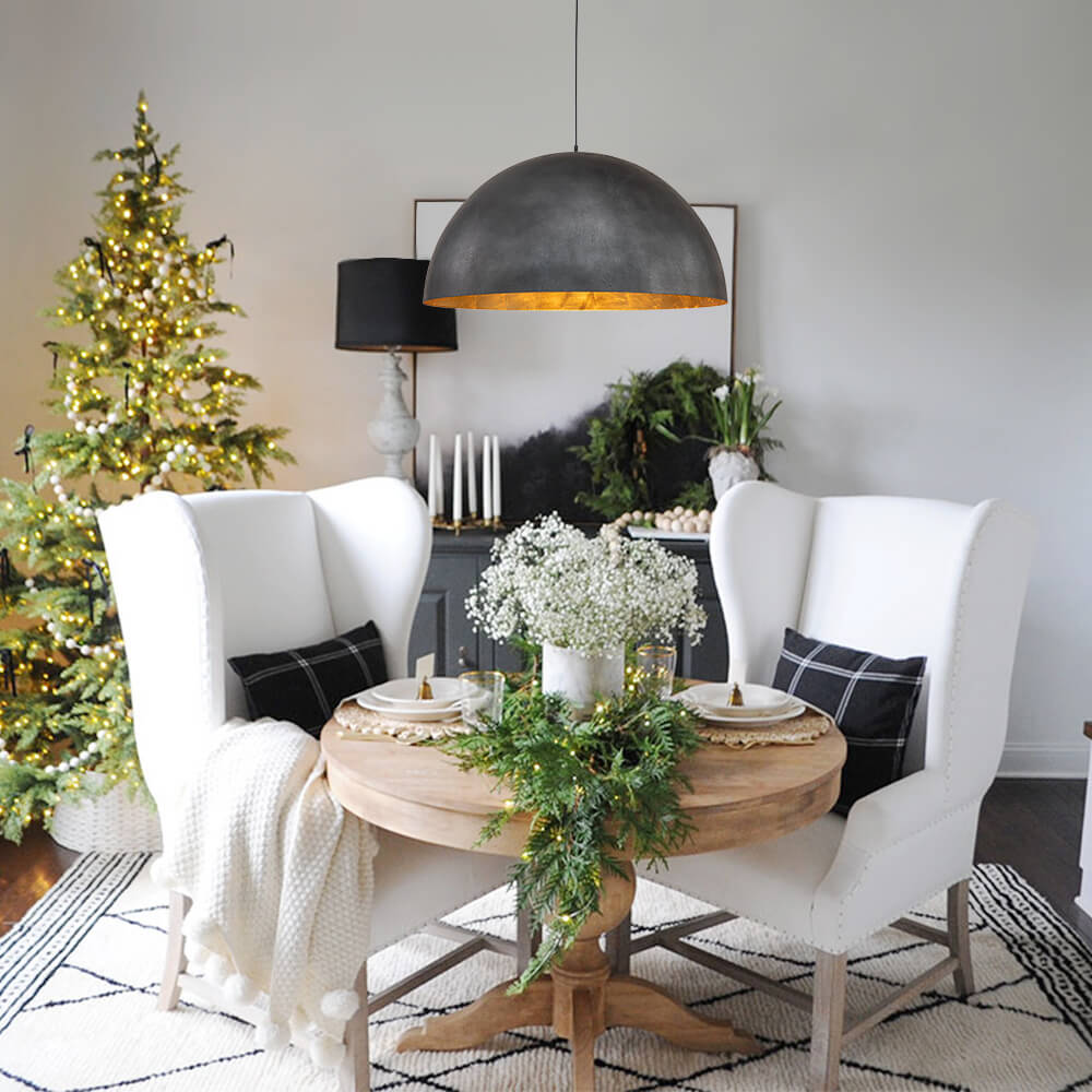 Draxen – Industriële Oversized Metalen Dome Hanglamp