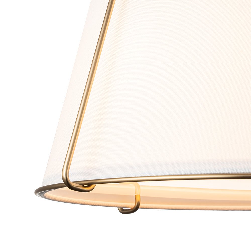 Evelora – 4-Lichts Linnen Trommel Semi Flush Plafondlamp