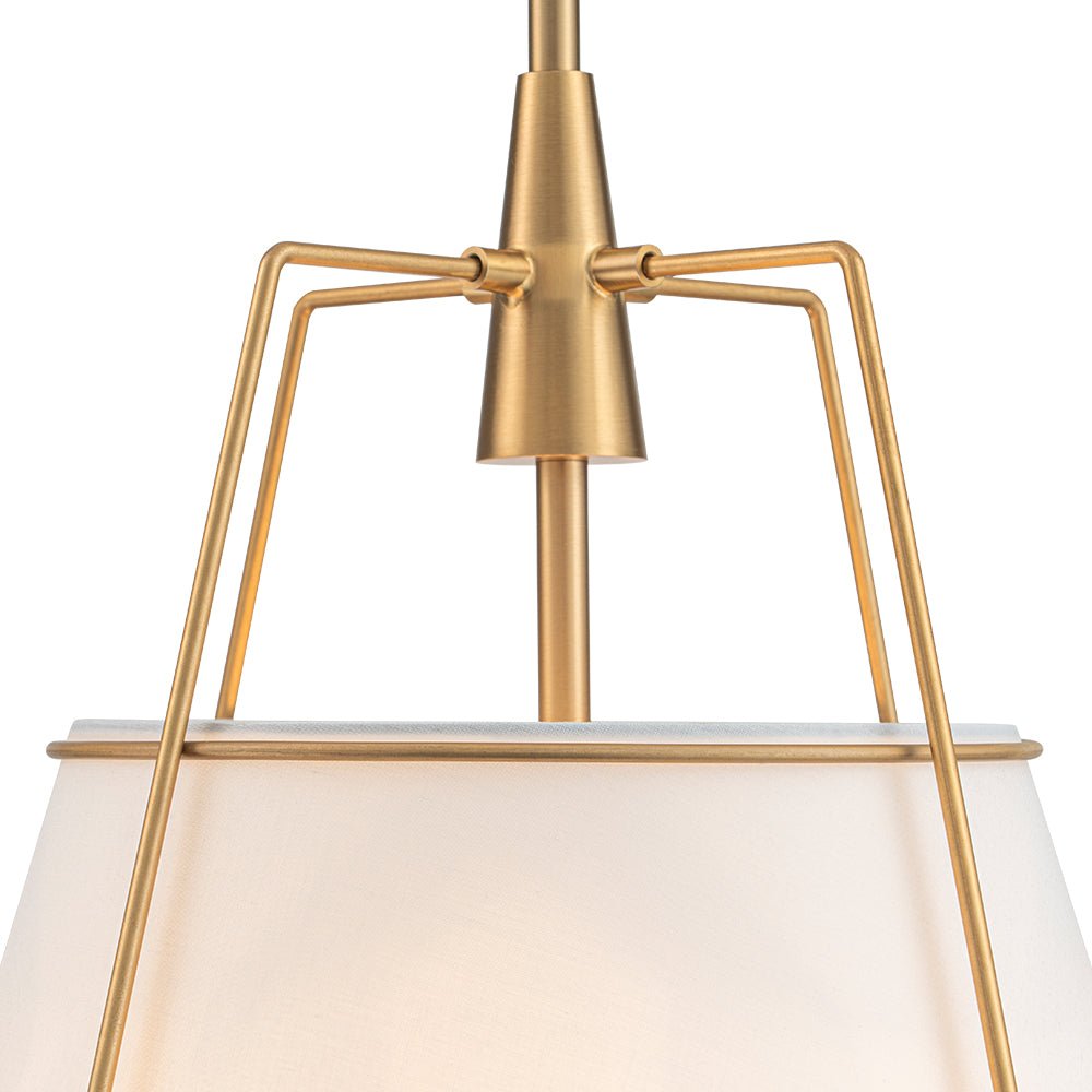 Aurora – 4-Lichts Conische Linnen Taps toelopende Hanglamp