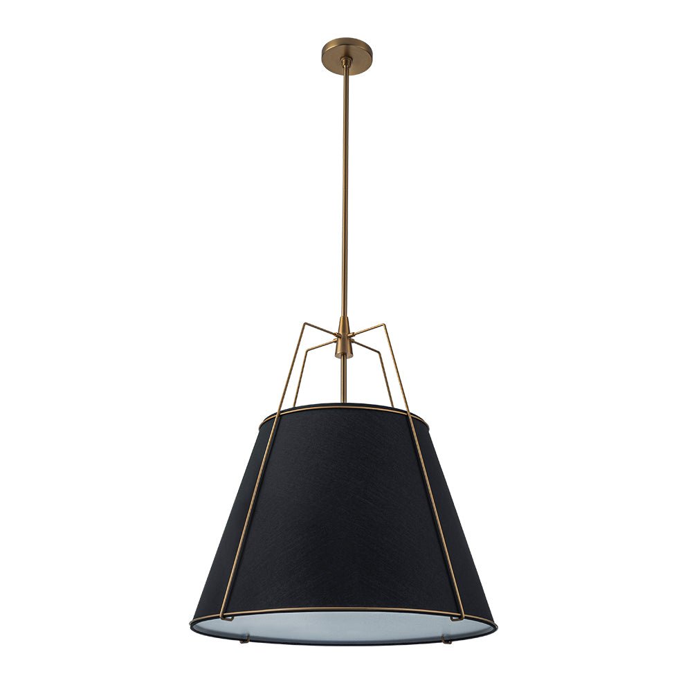 Aurora – 4-Lichts Conische Linnen Taps toelopende Hanglamp