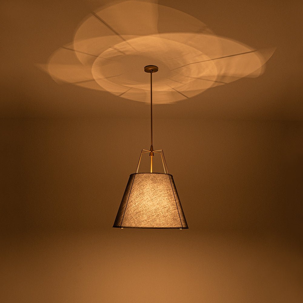 Aurora – 4-Lichts Conische Linnen Taps toelopende Hanglamp