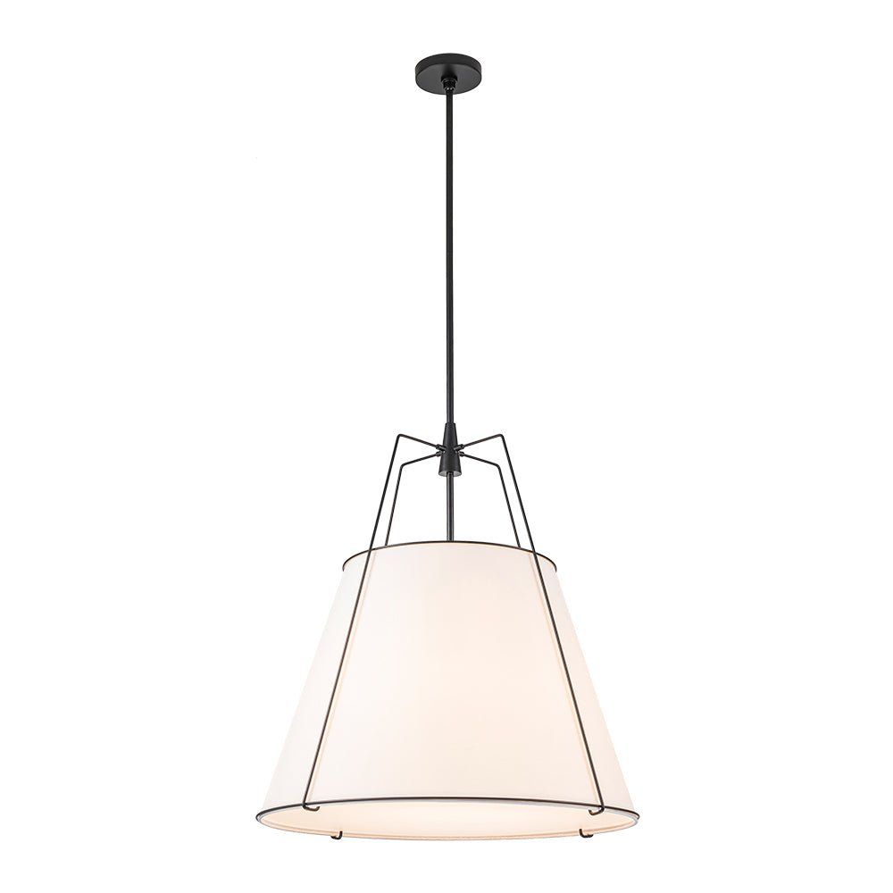Aurora – 4-Lichts Conische Linnen Taps toelopende Hanglamp