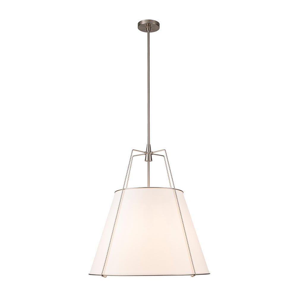 Aurora – 4-Lichts Conische Linnen Taps toelopende Hanglamp