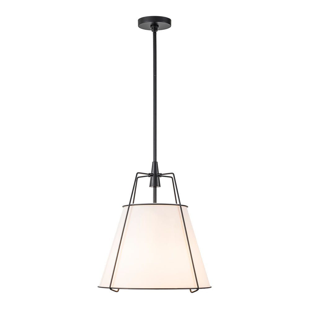 Aurora – 4-Lichts Conische Linnen Taps toelopende Hanglamp