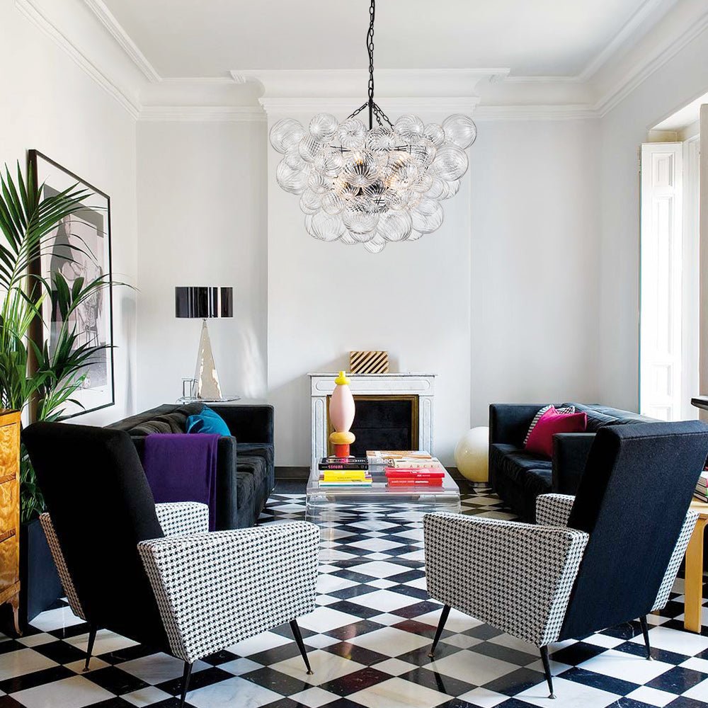 Aveline – Moderne Transparante Geribbelde Bubble Kroonluchter