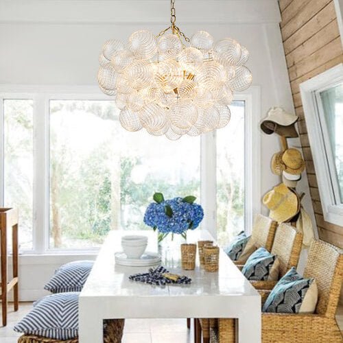 Aveline – Moderne Transparante Geribbelde Bubble Kroonluchter