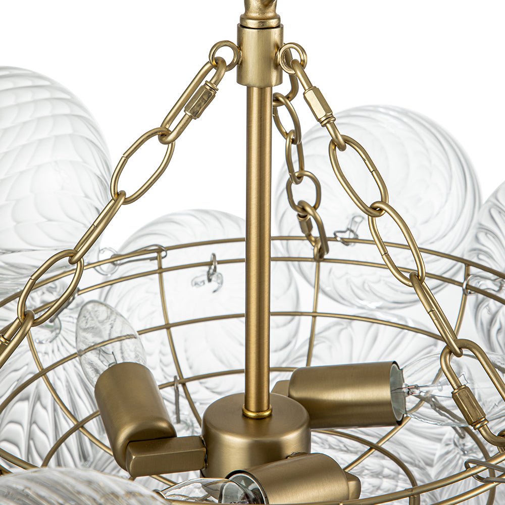 Aveline – Moderne Transparante Geribbelde Bubble Kroonluchter