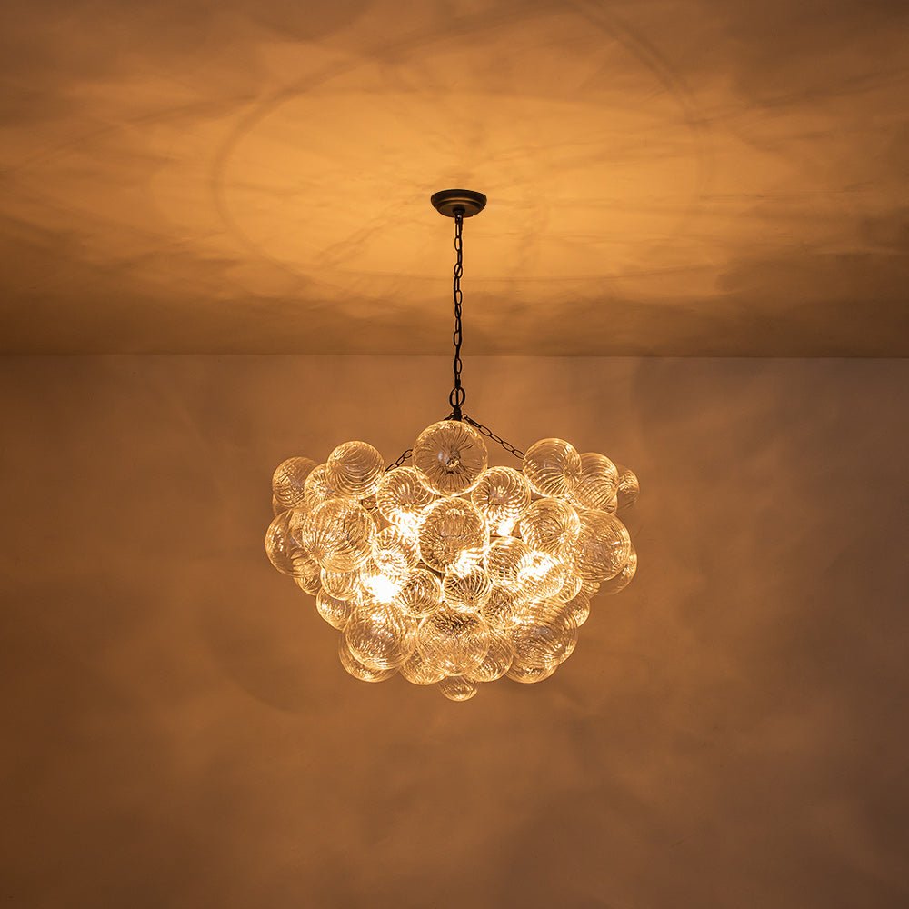Aveline – Moderne Transparante Geribbelde Bubble Kroonluchter