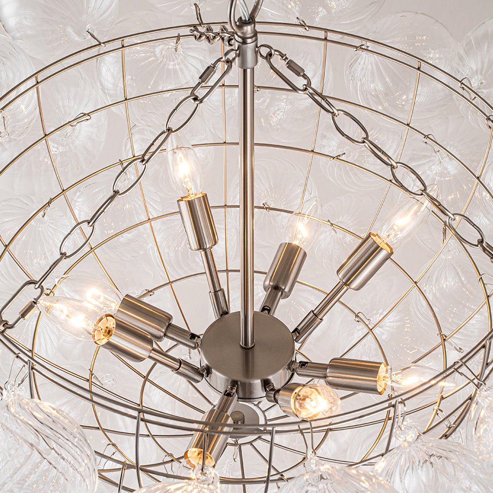 Aveline – Moderne Transparante Geribbelde Bubble Kroonluchter