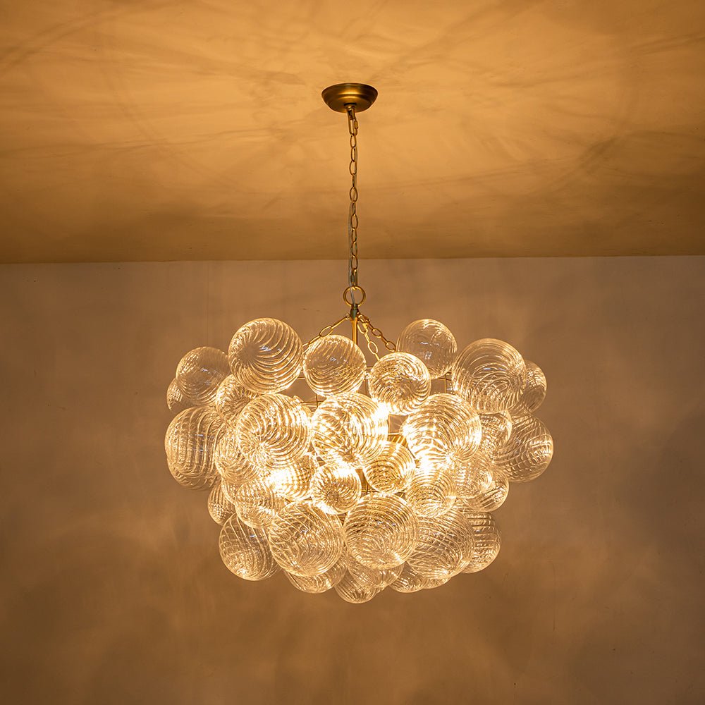 Aveline – Moderne Transparante Geribbelde Bubble Kroonluchter
