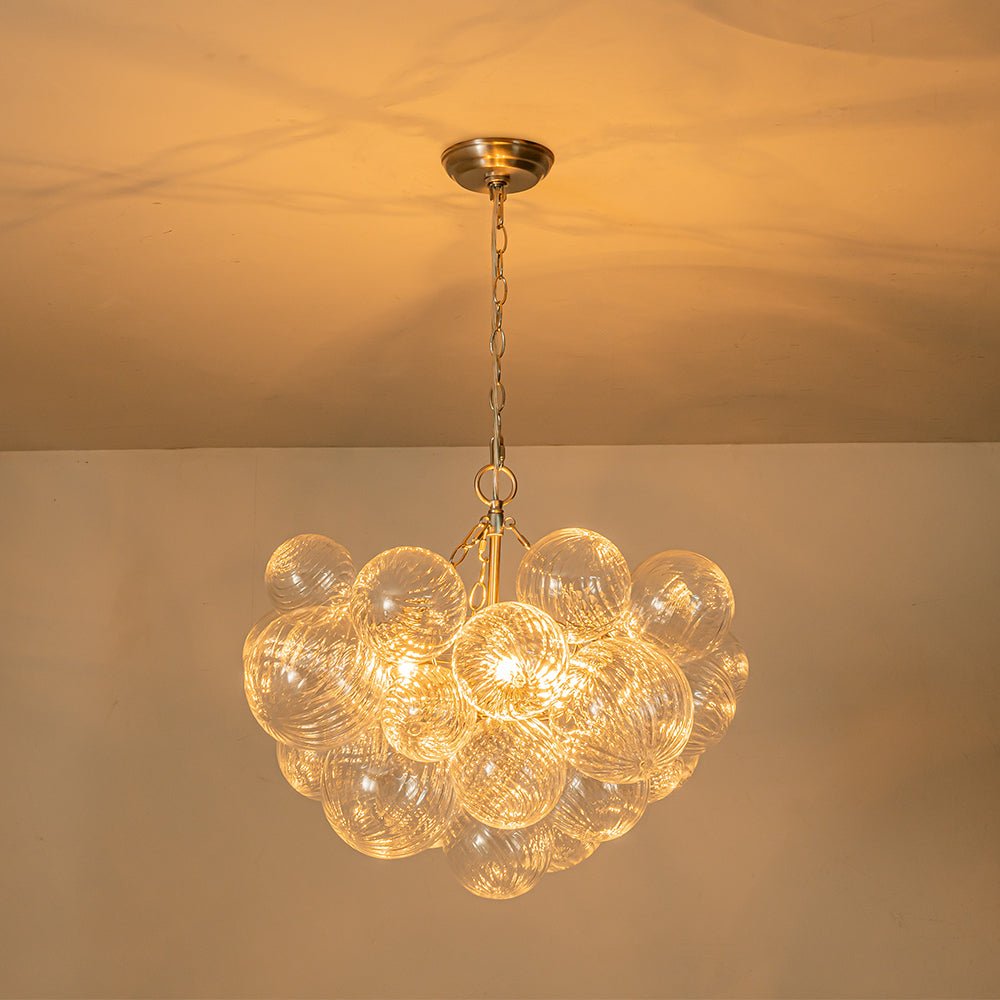Aveline – Moderne Transparante Geribbelde Bubble Kroonluchter