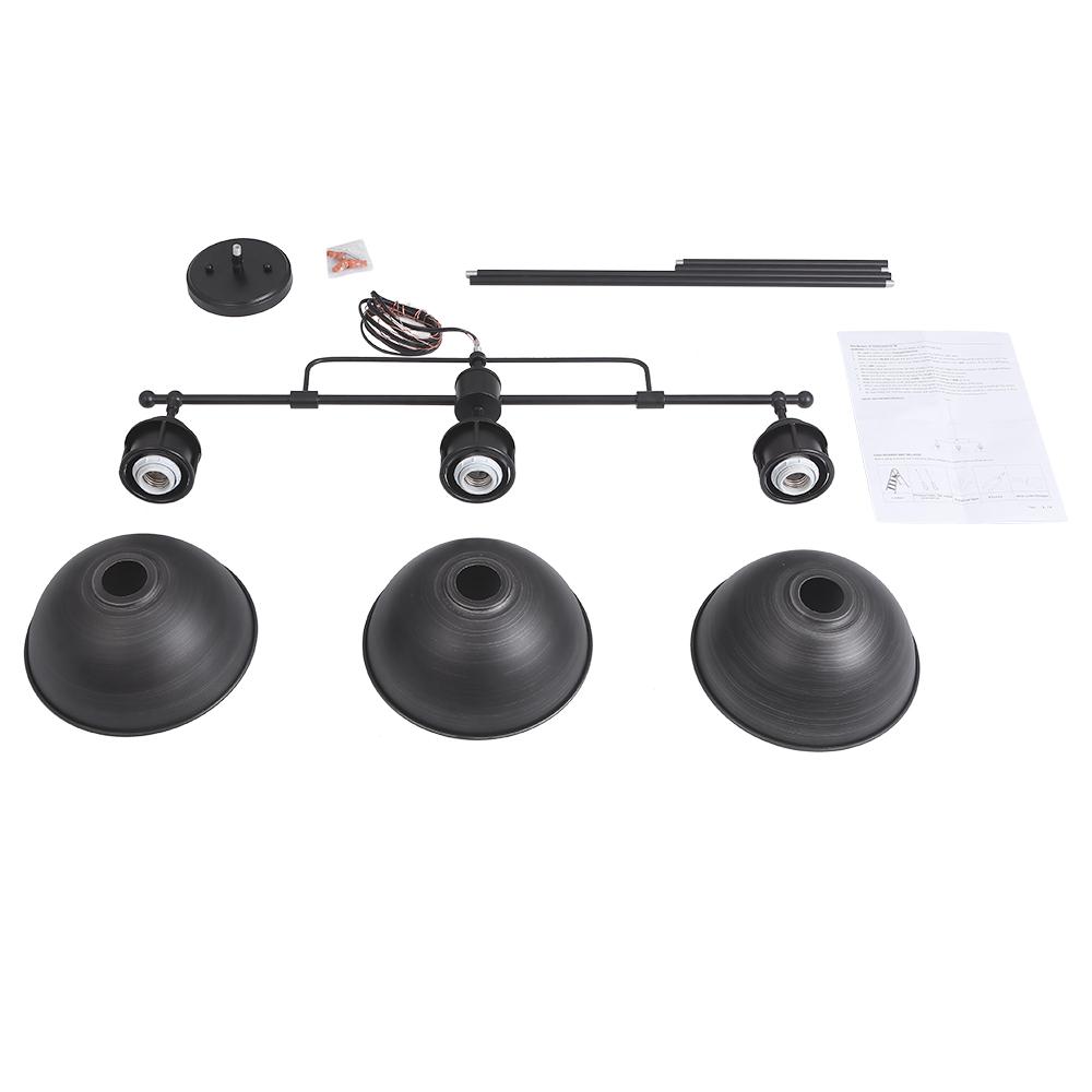 ForgeLine – Industriële 3-Lichts Lineaire Dome Hanglamp