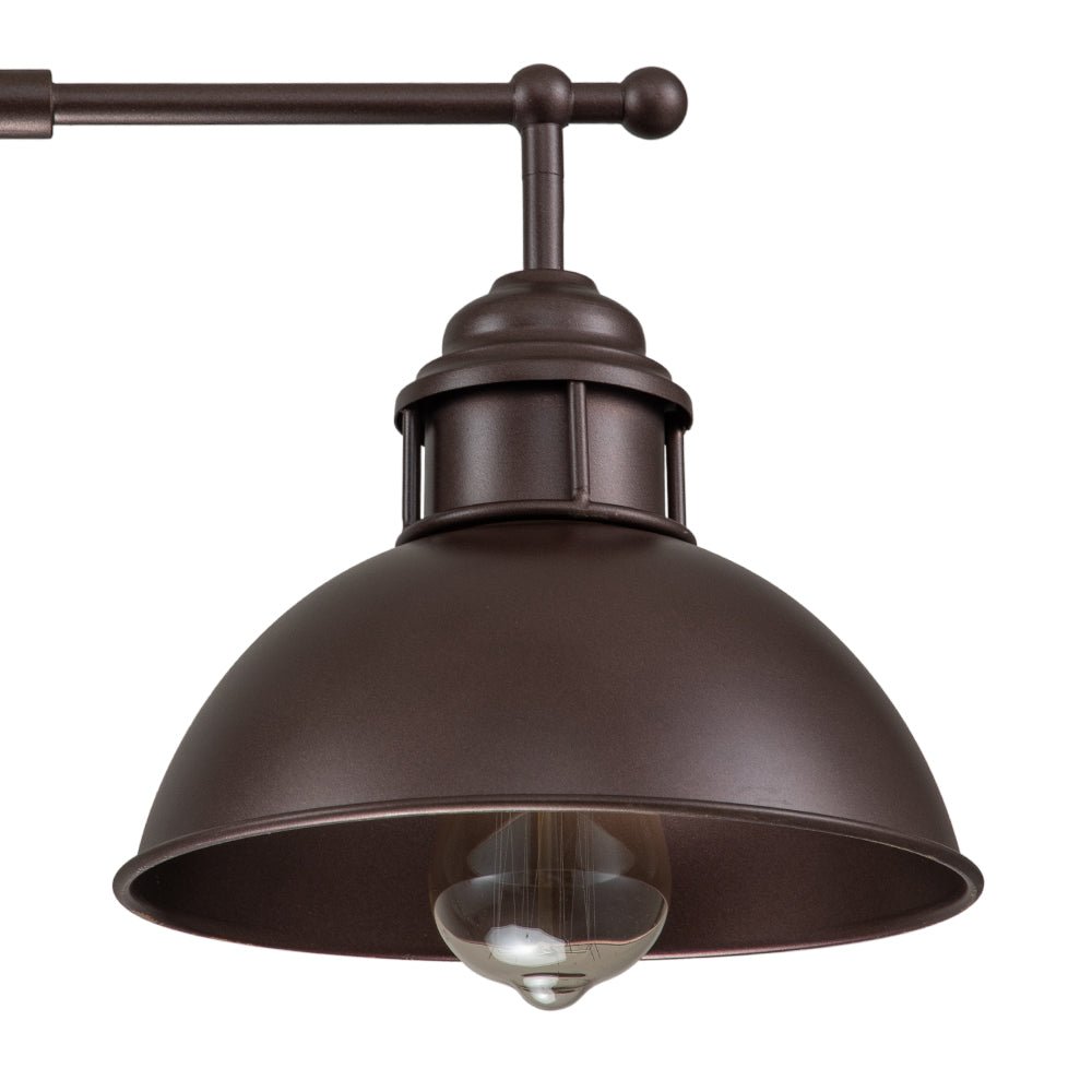 ForgeLine – Industriële 3-Lichts Lineaire Dome Hanglamp