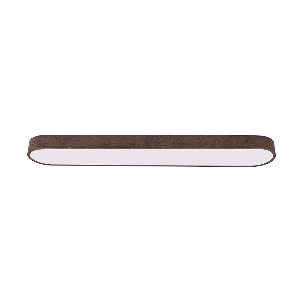 Arden – Nordic 1-Light Ovale LED Plafondlamp Met Houten Accent