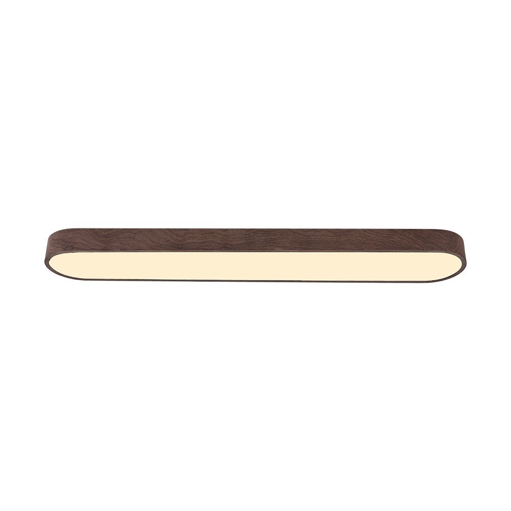 Arden – Nordic 1-Light Ovale LED Plafondlamp Met Houten Accent