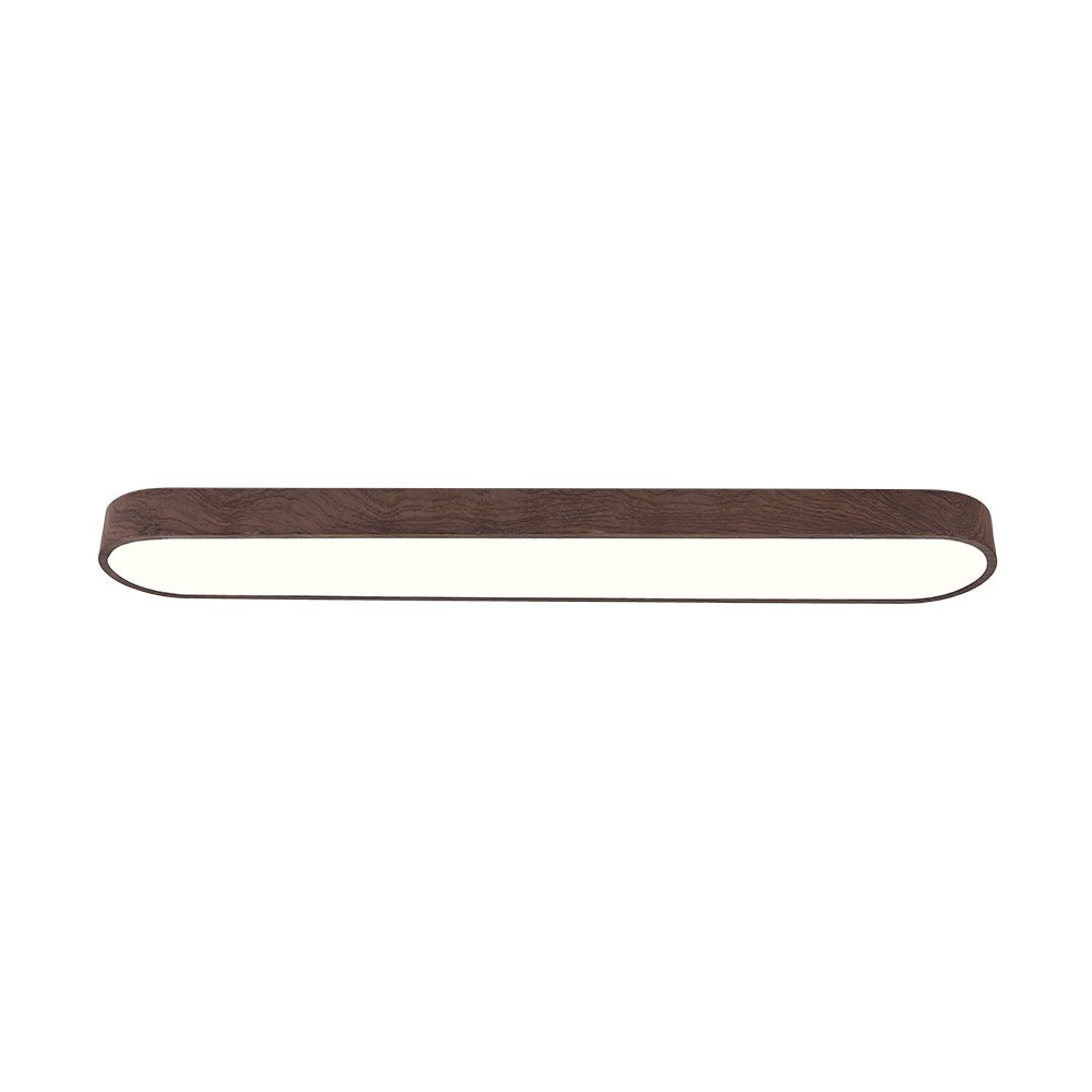 Arden – Nordic 1-Light Ovale LED Plafondlamp Met Houten Accent