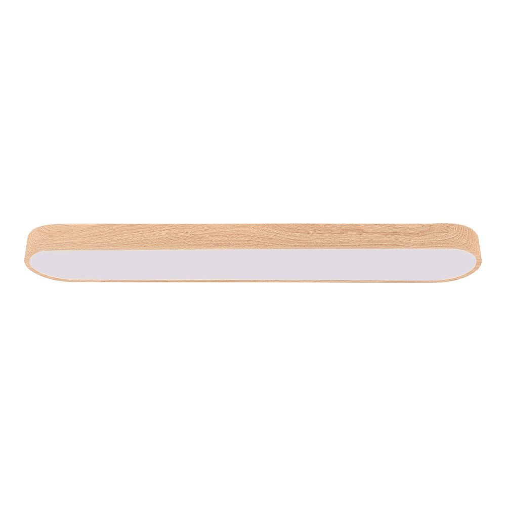 Arden – Nordic 1-Light Ovale LED Plafondlamp Met Houten Accent