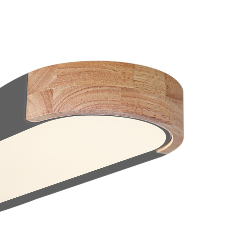 Elora – Ovale LED Plafondlamp Met Houten Accent