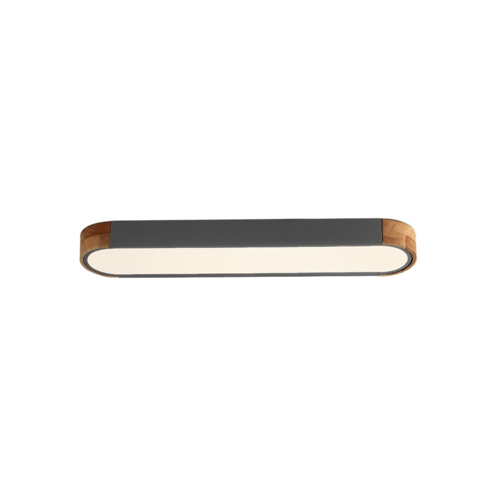 Elora – Ovale LED Plafondlamp Met Houten Accent