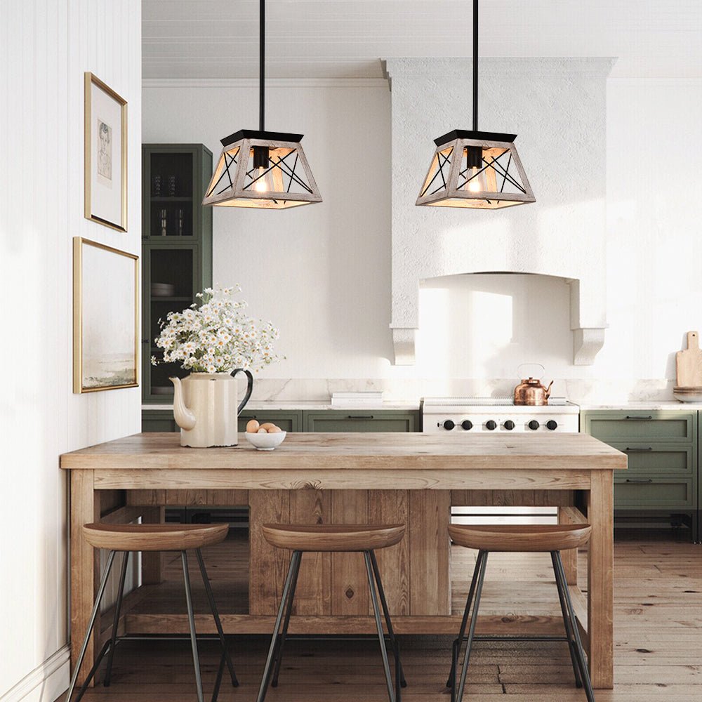 Kaelen – Vierkante Landelijke Hanglamp Met Één Lichtpunt
