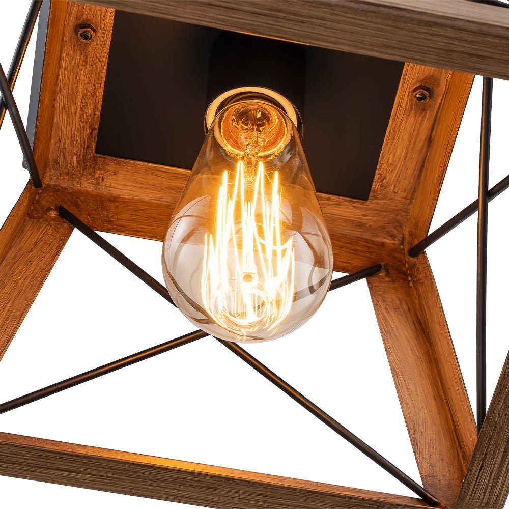 Kaelen – Vierkante Landelijke Hanglamp Met Één Lichtpunt