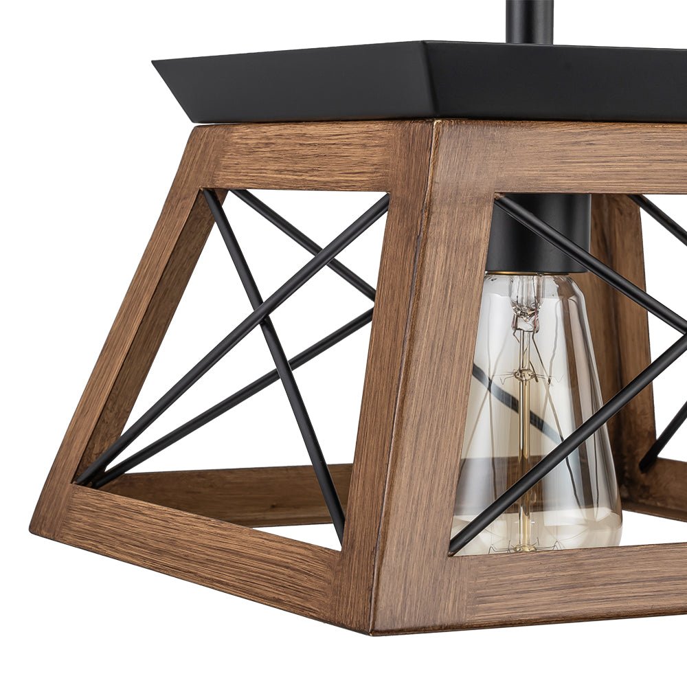 Kaelen – Vierkante Landelijke Hanglamp Met Één Lichtpunt