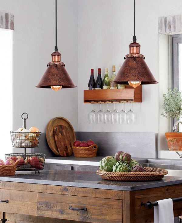 Dorian – Landelijke Industriële Kegel Hanglamp