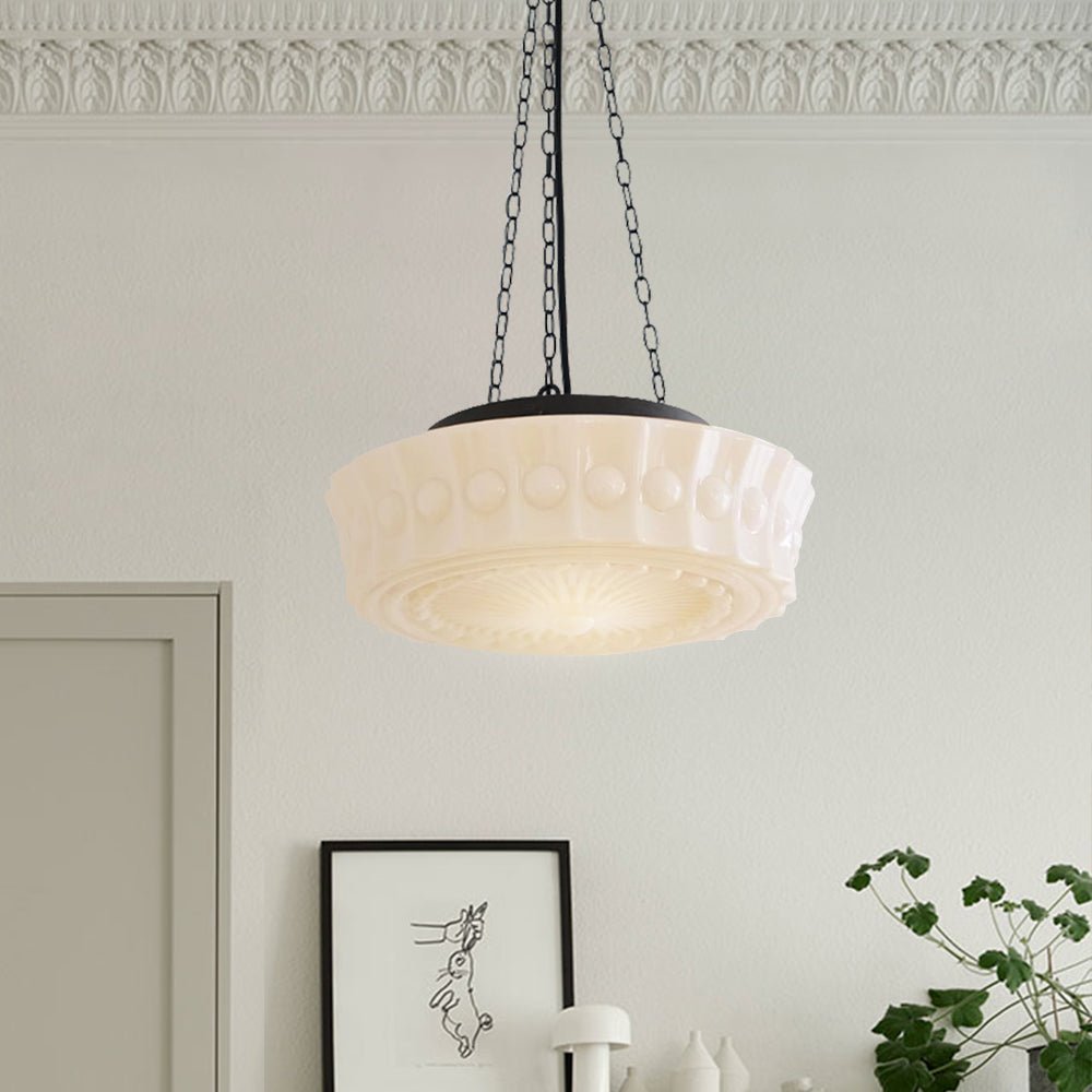 Celora – Vintage Keramische Schoolhouse Hanglamp