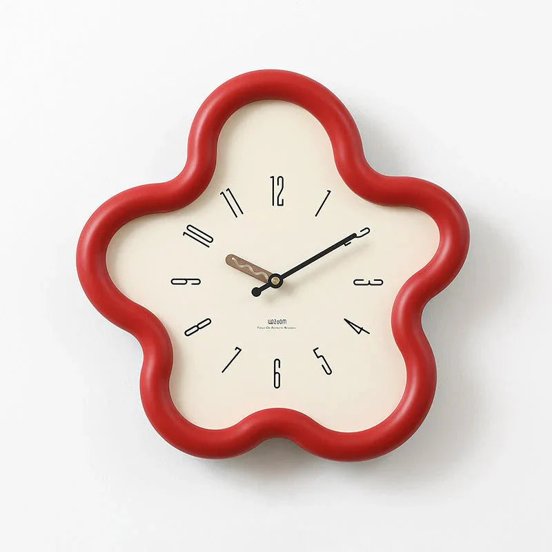 Flora – 3D Bloem Slinger Wandklok met Stil Uurwerk