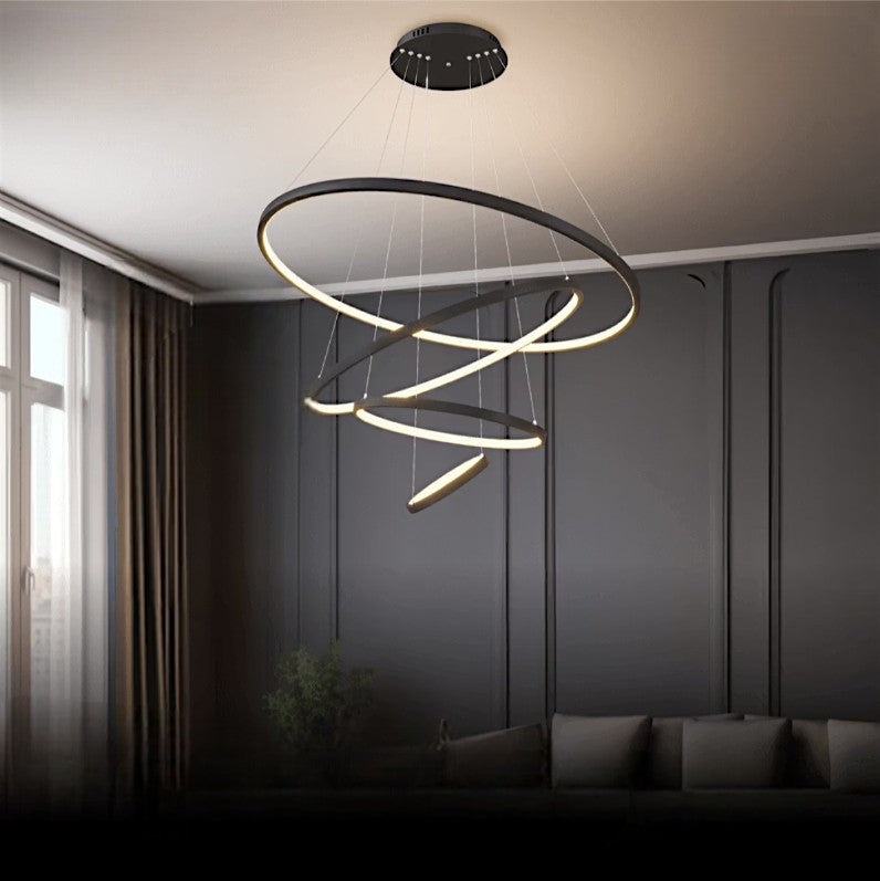 Planora - Moderne Kroonluchter Met Verstelbare Ringen Voor Elegante Binnenverlichting